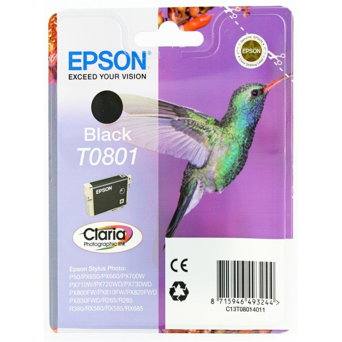 Картридж Epson T0801 [ C13T08014A10 ] (black, до 330 стр) для P50 PX660