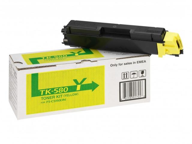 Тонер-картридж Kyocera TK-580 [ 1T02KTANL0 ] (yellow, до 2800 стр) для FS-C5150
