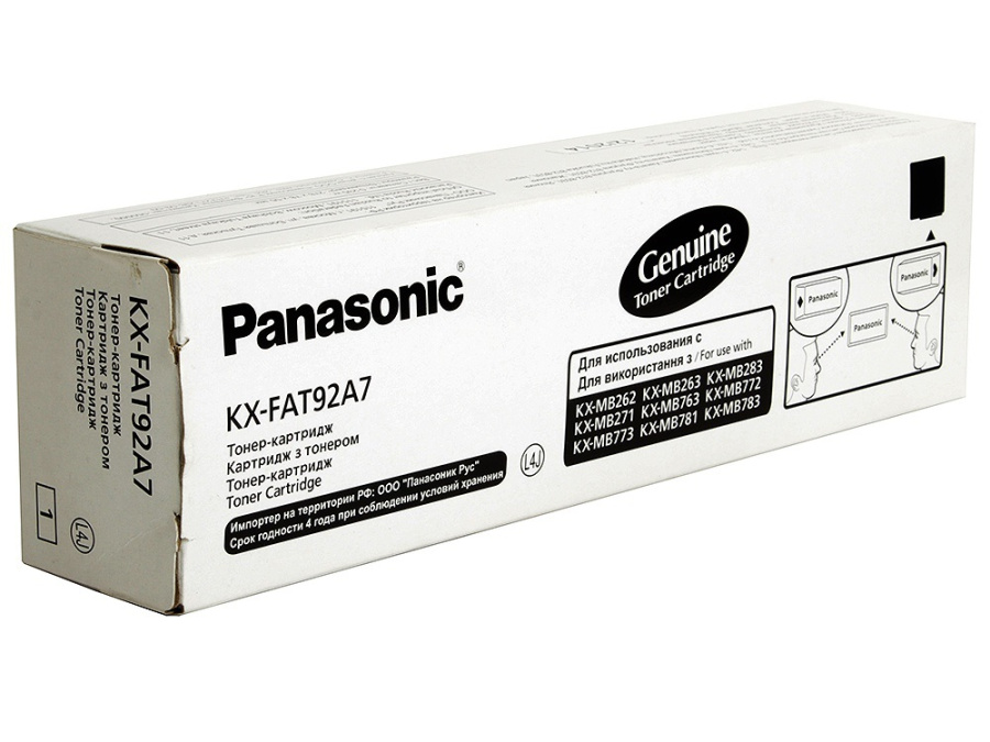 Тонер-картридж Panasonic [ KX-FAT92A/E ] (black, до 2000 стр) для KX-MB262/263/271/763/772/773/781/783
