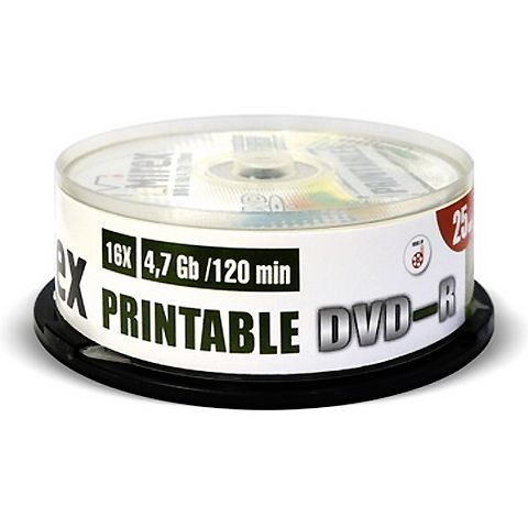 Диск DVD-R Mirex Printable (4.7 GB, 16 x, Cakebox, 25 шт) [ UL130028A1M ]