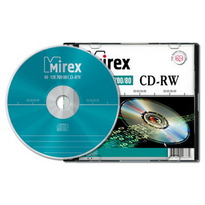 Диск CD-RW Mirex (700 MB, 4-12 x, Slimcase, 5 шт) [ UL121002A8F ]
